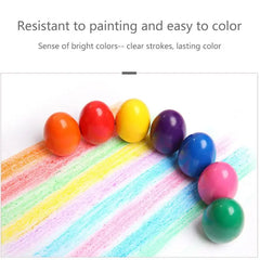 9 Colors Solid Egg Shape  Non Toxic Washable Painting Drawing Wax for Baby Kids Educational Art Supplies