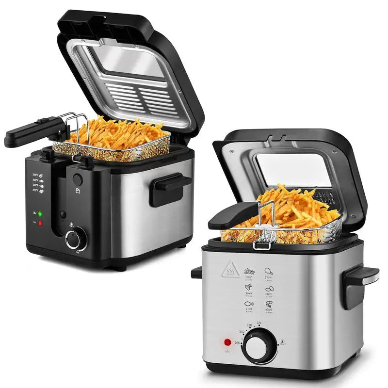 SUSTEAS Deep Fryer with Basket, 1500W Electric Deep Fryers for Home Use with Temperature Control