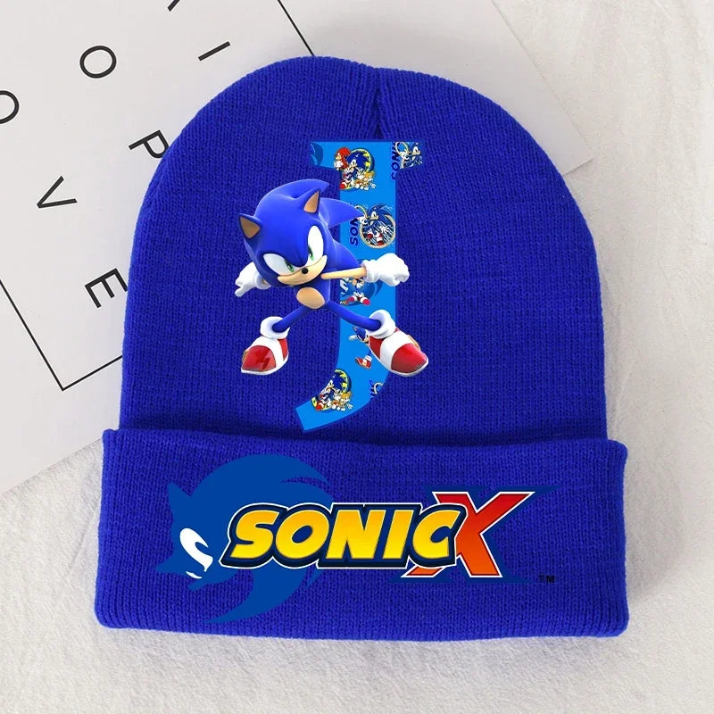 Sonics Children's Letter A-Z Knitted Hat Soft Warmth Boys Autumn Winter Kids Toddler Crochet Cap Outdoor Sport Cute Beanies Hats