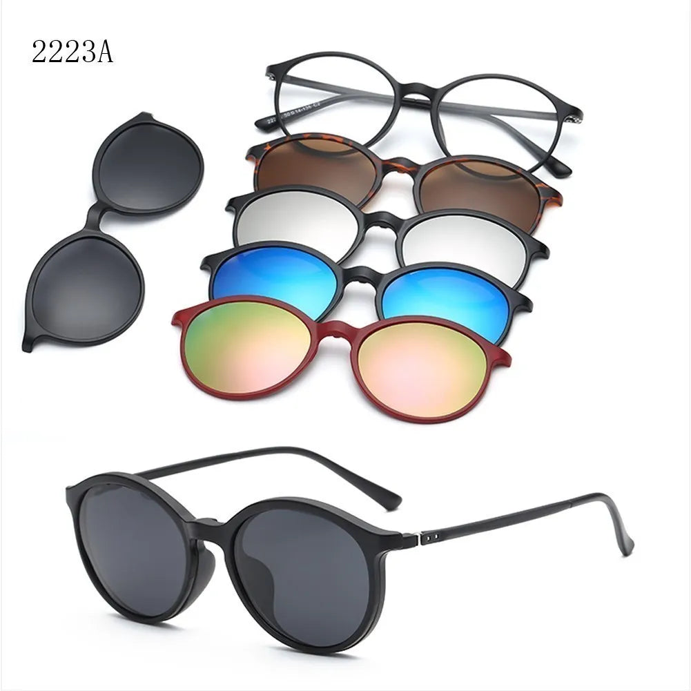 Custom Men Women Polarized Optical Magnetic Sunglasses Clip Magnet Clip on Sunglasses