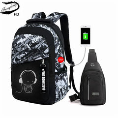 Boys school bags waterproof large backpack for teenagers