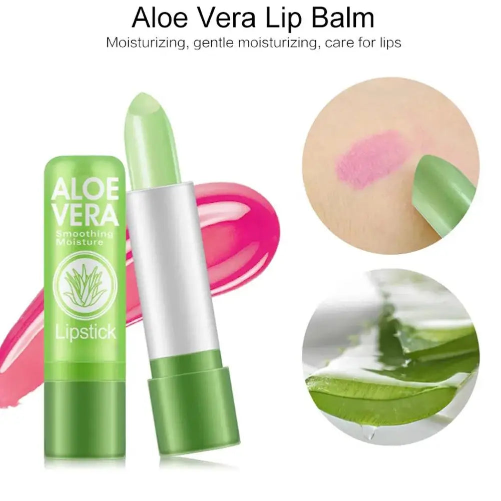 1/2Pcs Spring Aloe Vera Moisturizing Lipstick