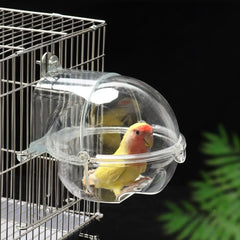 Parrot Bath Tub Bird Shower Box Transparent Bathing Tub External Bath Device Cage Accessories