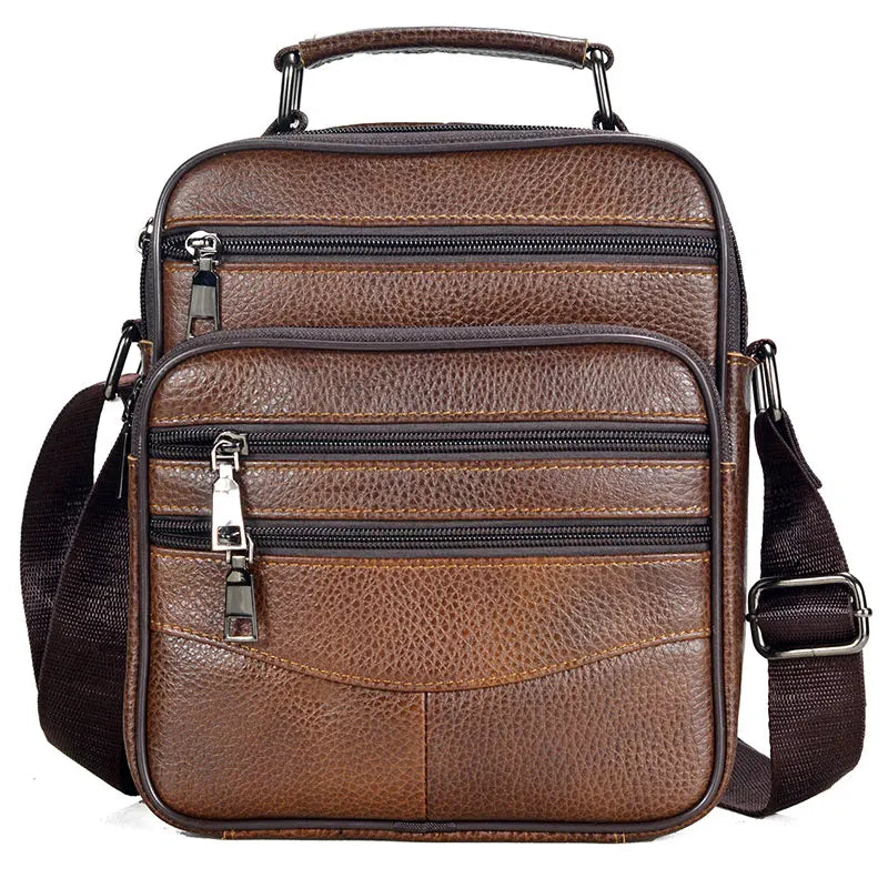 Men Genuine Leather Handbags Male High Quality Cowhide Leather Messenger Bags