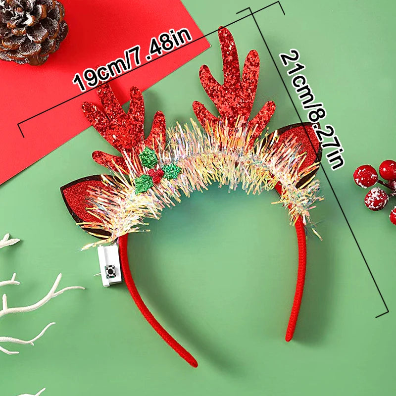 Christmas Decoration Glowing Hair Band Led Light Head Band XmasTree Headband