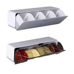 Storage Box Sugar Salt Spices Container Organizer Kitchen Supplies