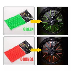 12pc Bicycle Wheel Rim Spoke Clip Night Safety Warning Light Bicycle Reflective Reflector Strip MTB Bike