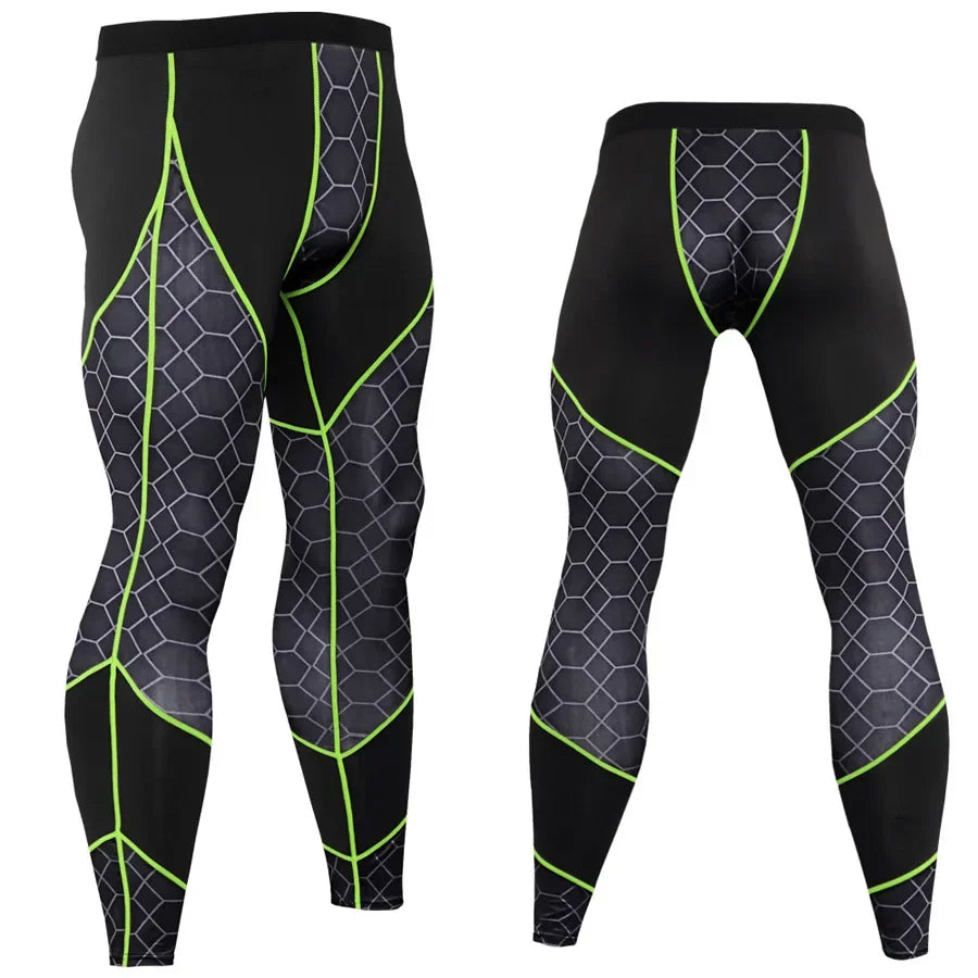 Men's Winter Thermal Underwear Set Gym Clothing Running Man Long Johns Compression tights Suit Gym Man Sport Pants S-XXXXL