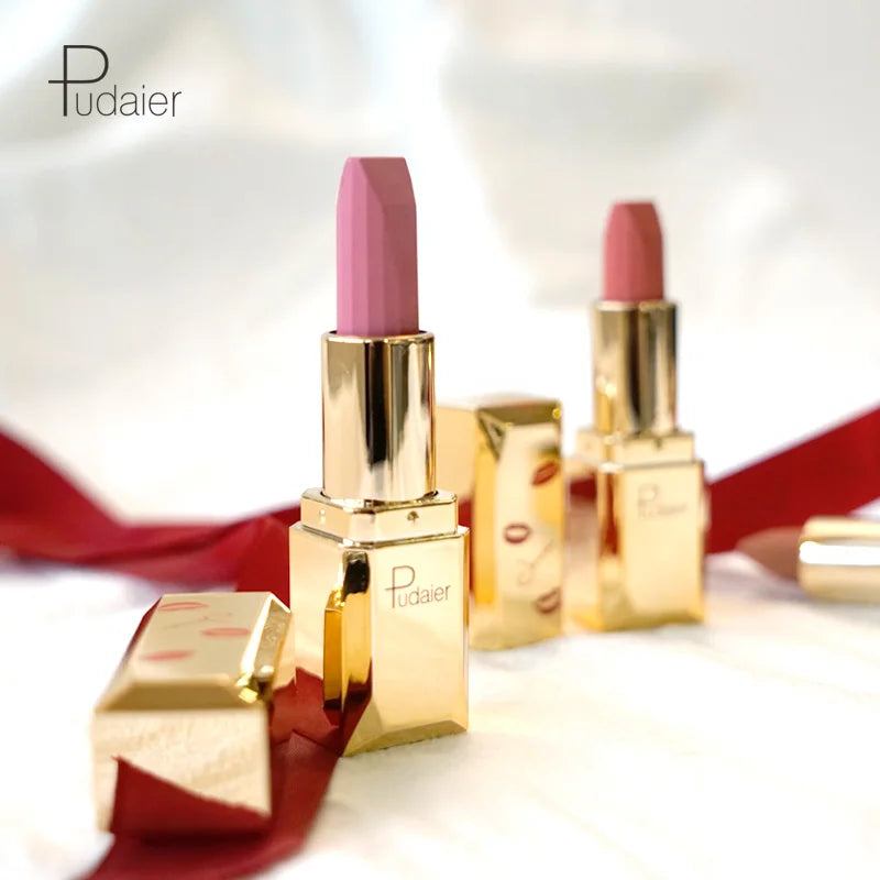 Pudaier Kiss-proof Nude Velvet Matte Lipstick Lips Makeup