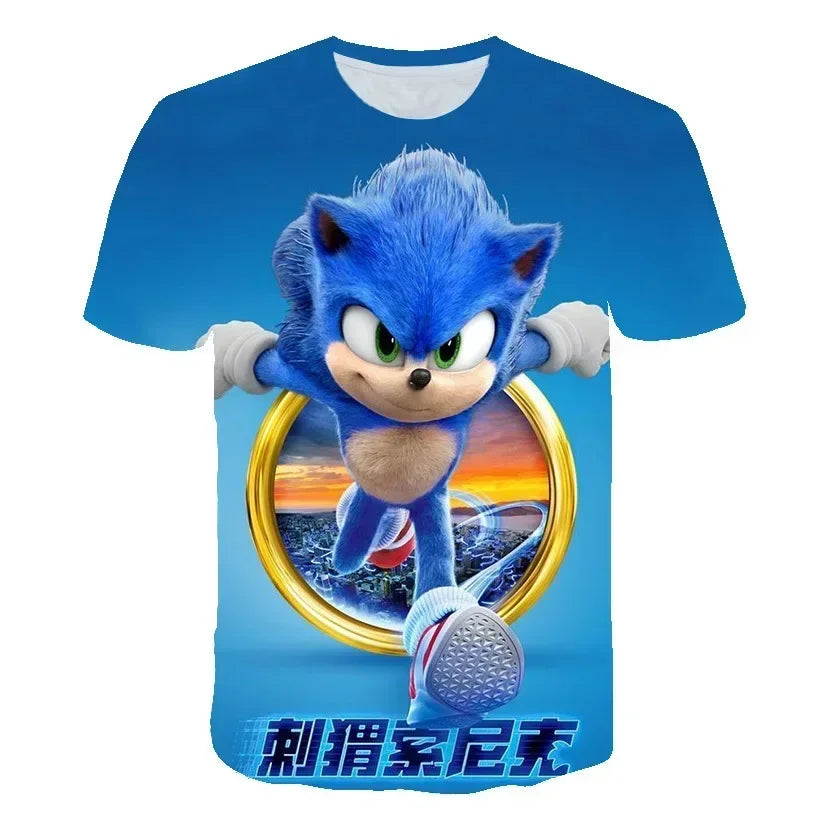 T-shirtChildren's Clothes Sonic 3D for Kids Boys and Girls Cartoon Printing Animation Cosplay Clothing Accessories