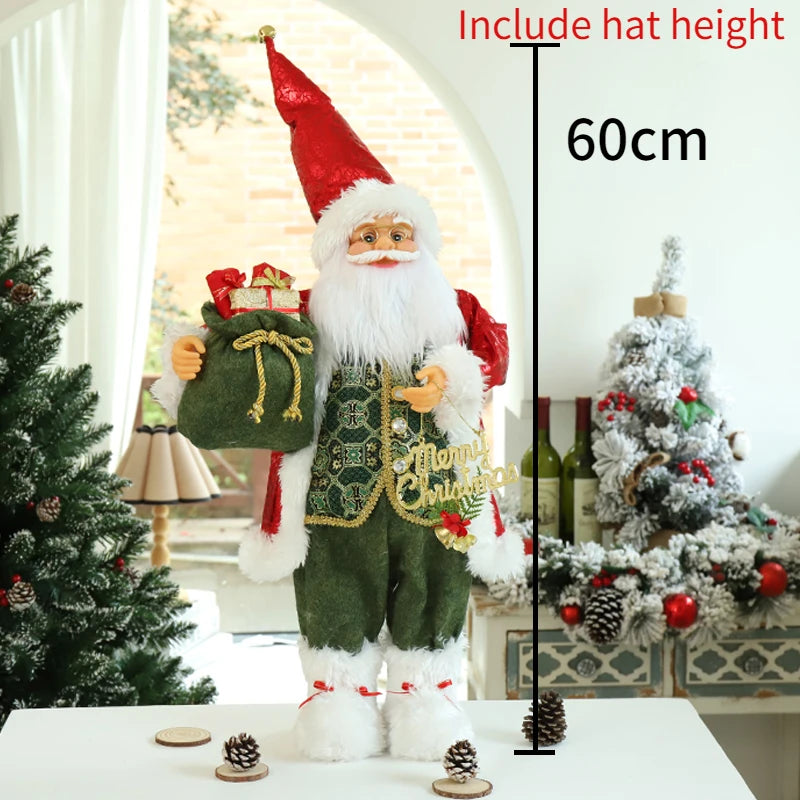 Santa Claus Doll Christmas Doll Desktop Santa Claus Figure Santa Figurine Ornament 2023 Xmas Decor Home Christmas