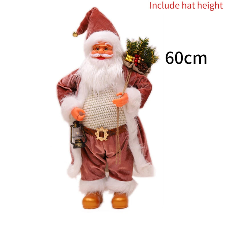 Santa Claus Doll Christmas Doll Desktop Santa Claus Figure Santa Figurine Ornament 2023 Xmas Decor Home Christmas