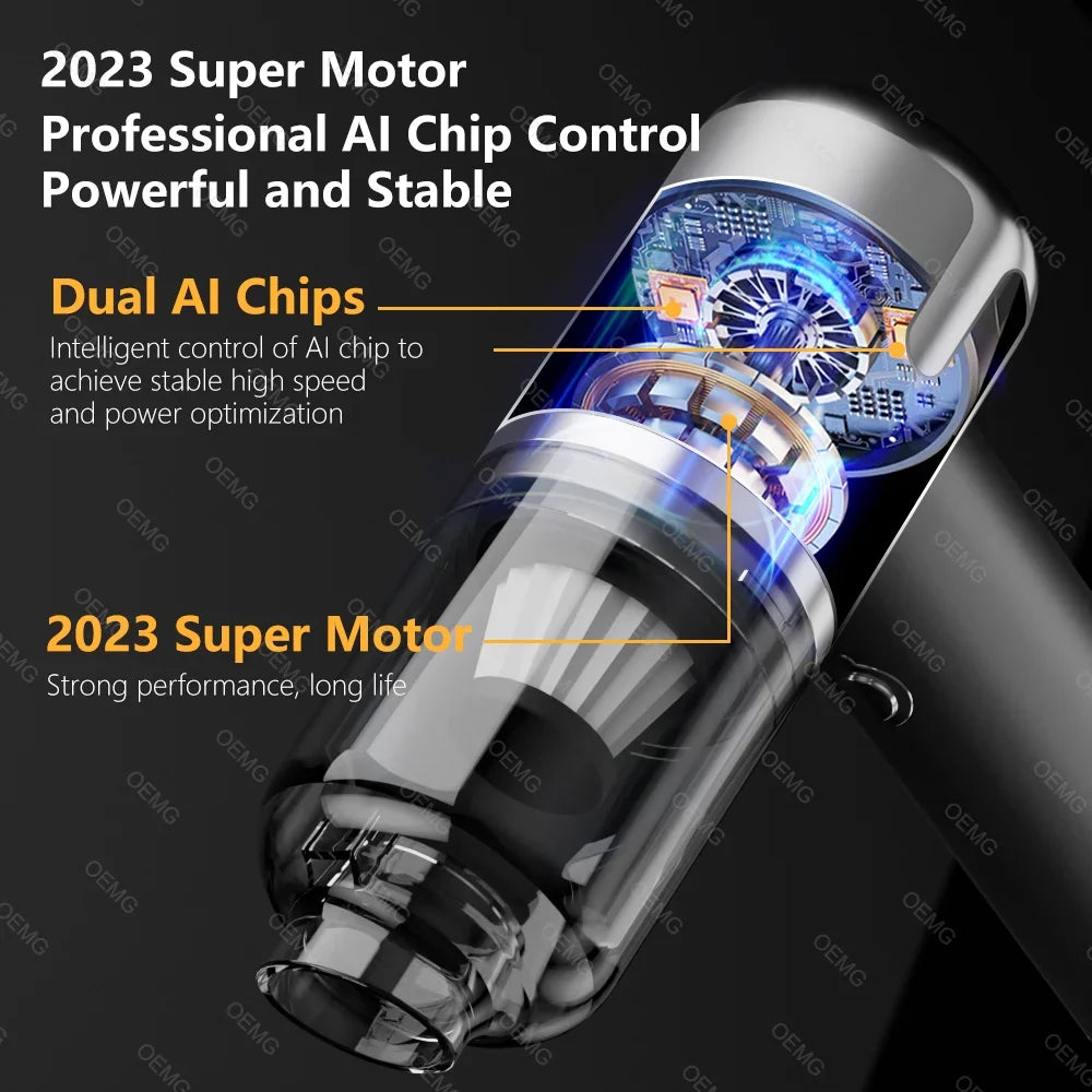 Car Vacuum Cleaner HandHeld Powerful Cleaning Machine Car Cleaner Wireless Mini Portable Vacuum Cleaner