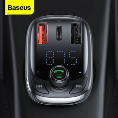 FM Transmitter Car Quick Charger For Phone Bluetooth 5.0 Car Kit Audio MP3 Player 5A Fast Charging Charger FM Modulator