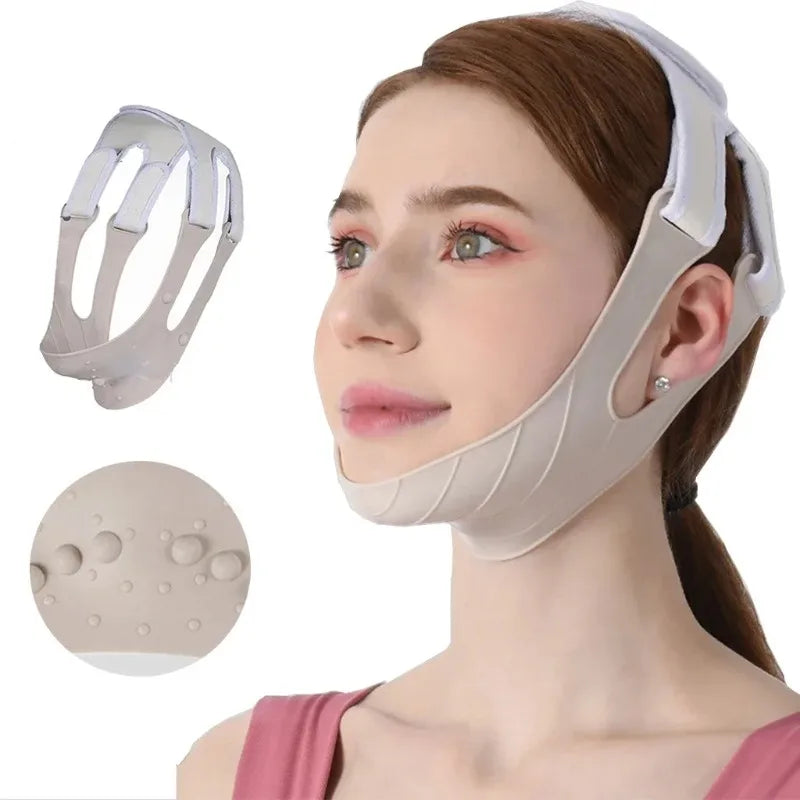 Women Chin Cheek Silicone Face Slimming Bandage Lift Up Belt V Line Face Shaper