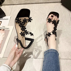 Summer Women Sandals Elastic Band Elegant Fashion Shoes Ladies