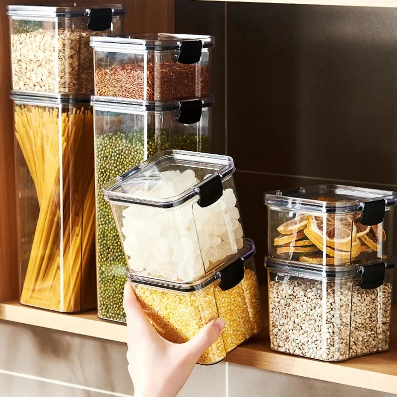 Sealed Can Kitchen Storage Box Transparent Food Transparent Container Moisture Proof Storage Box