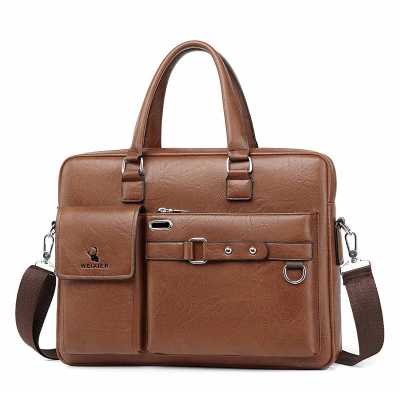 Handbag Tote Men Bag Cross Body Messenger s Business Shoulder PU Leather Laptop Male Briefcase Top Handle s