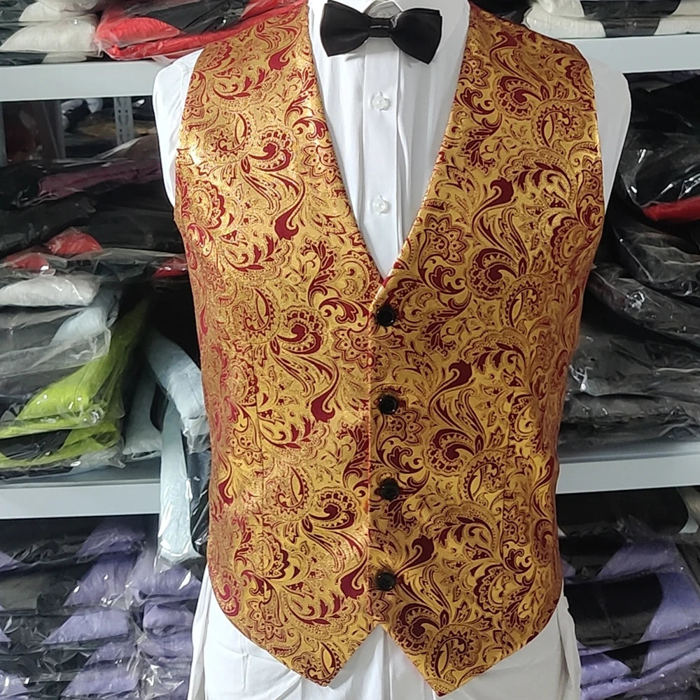 Fashion Casual High Quality Solid Color Single Breasted Slim Large Size Business Vest Waistcoat Men