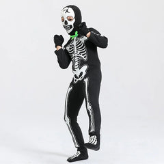 Noctilucent Scary Zombie Costume Cosplay Skeleton Skull Costume Suit Halloween
