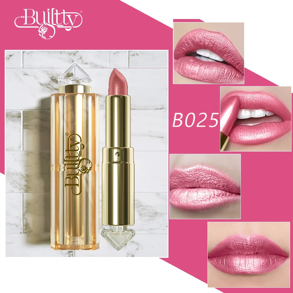 Magic Pink Glitter Lipstick Matte Gliter Shimmer Super Finish Matte Velvet Waterproof Glitter Lipsticks