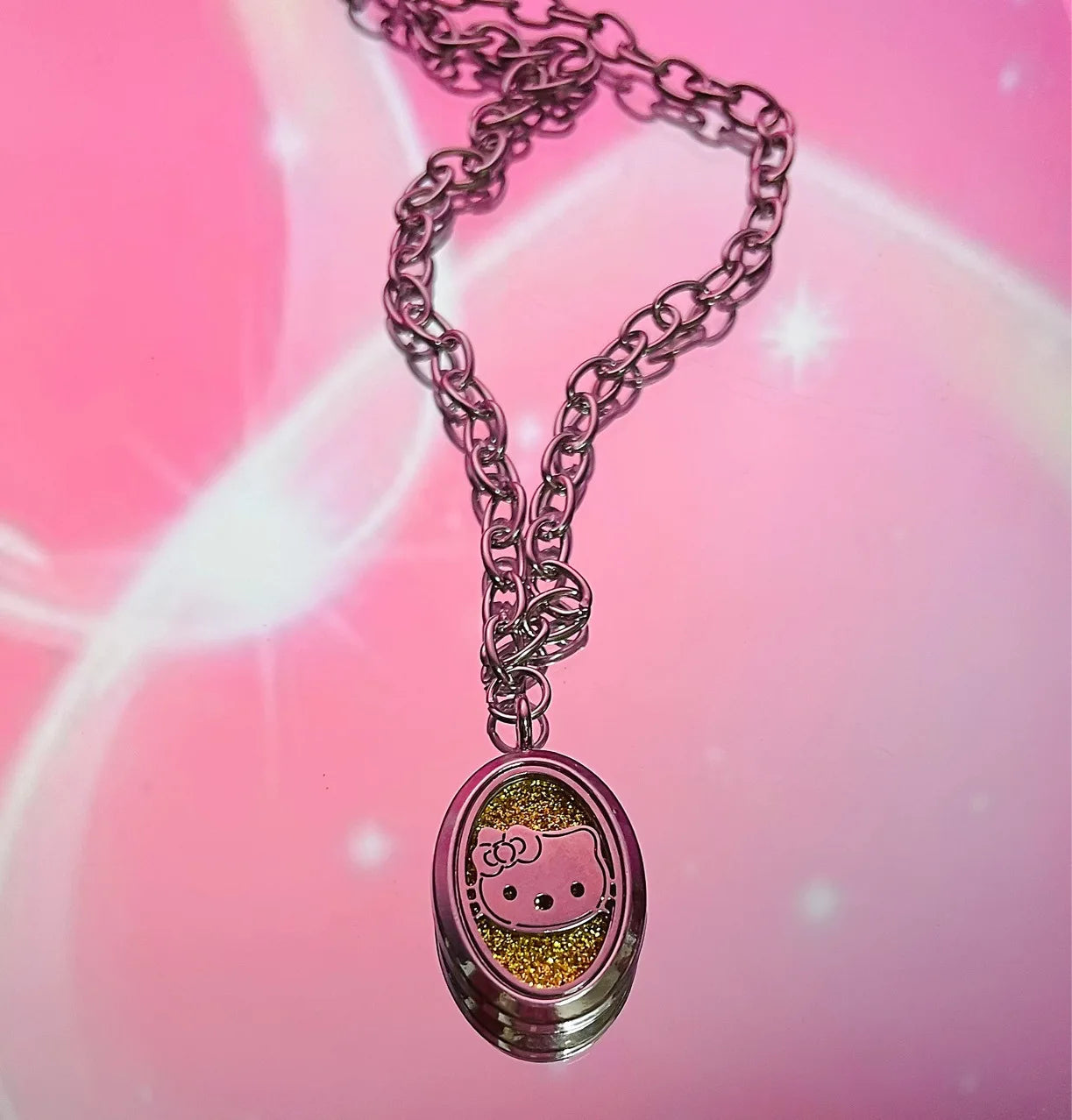 2252105 Sanrio Kawaii Hello Kitty Anime Pendant Cute Cartoon Kitty Kids Chain Simple Elegant Necklace Women Jewelry Gift