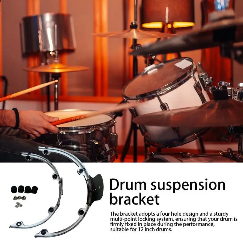 Drum Suspensions Bracket Stainless Steel Hoop Suspensions Mount For Drum Drum Mount Bracket Portable Four-Hole Design For Jazz