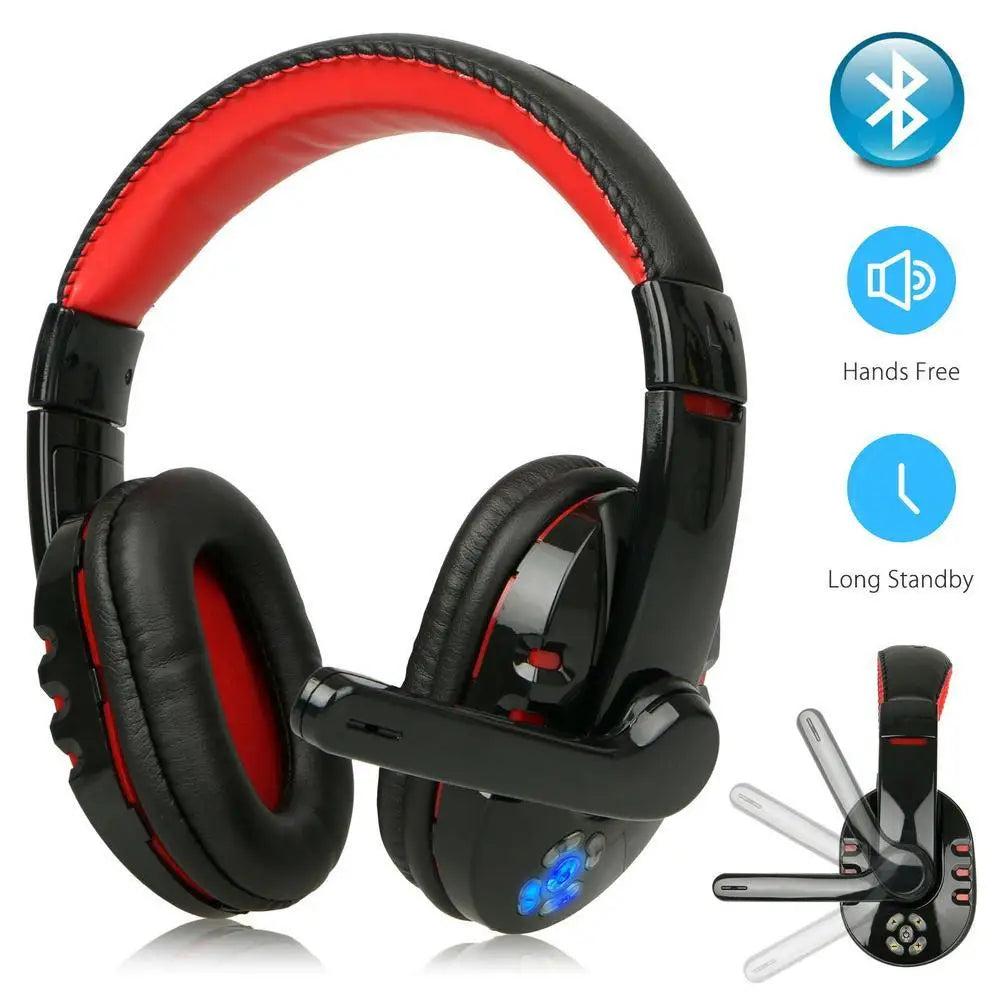 Wireless Bluetooth Game Study Headset for Xbox PC PS4 Ps5 with Mic LED Volume Control Gaming Earphones