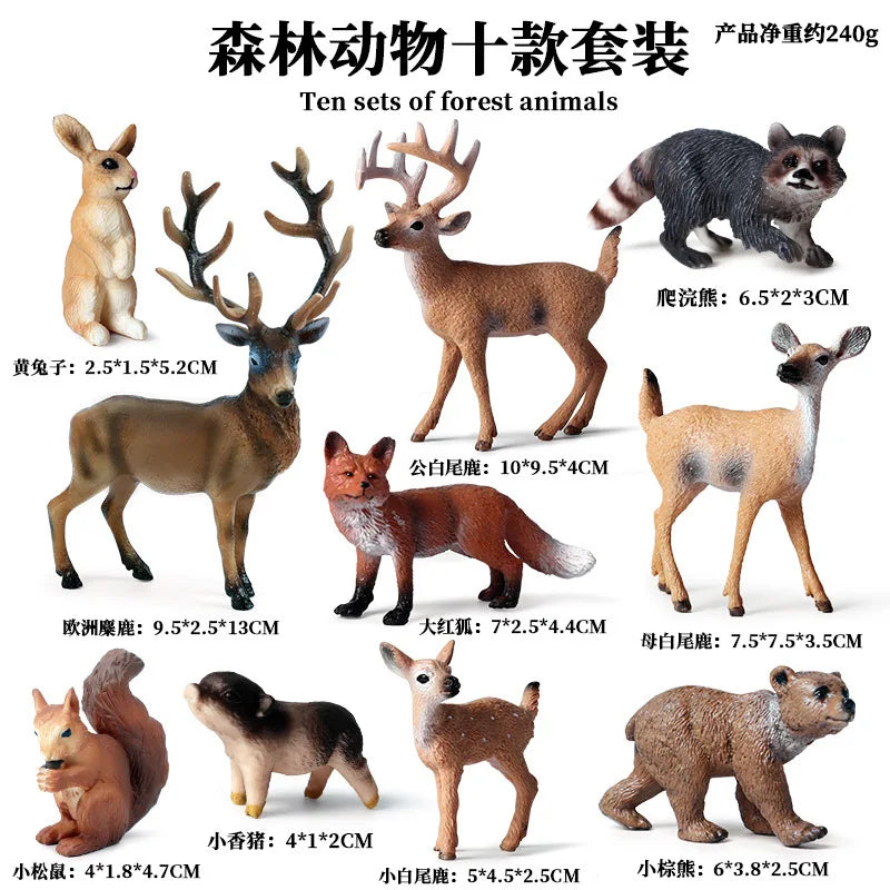 Christmas Children Cognitive Gift Wild Forest Animal Deer Model Simulation Toy