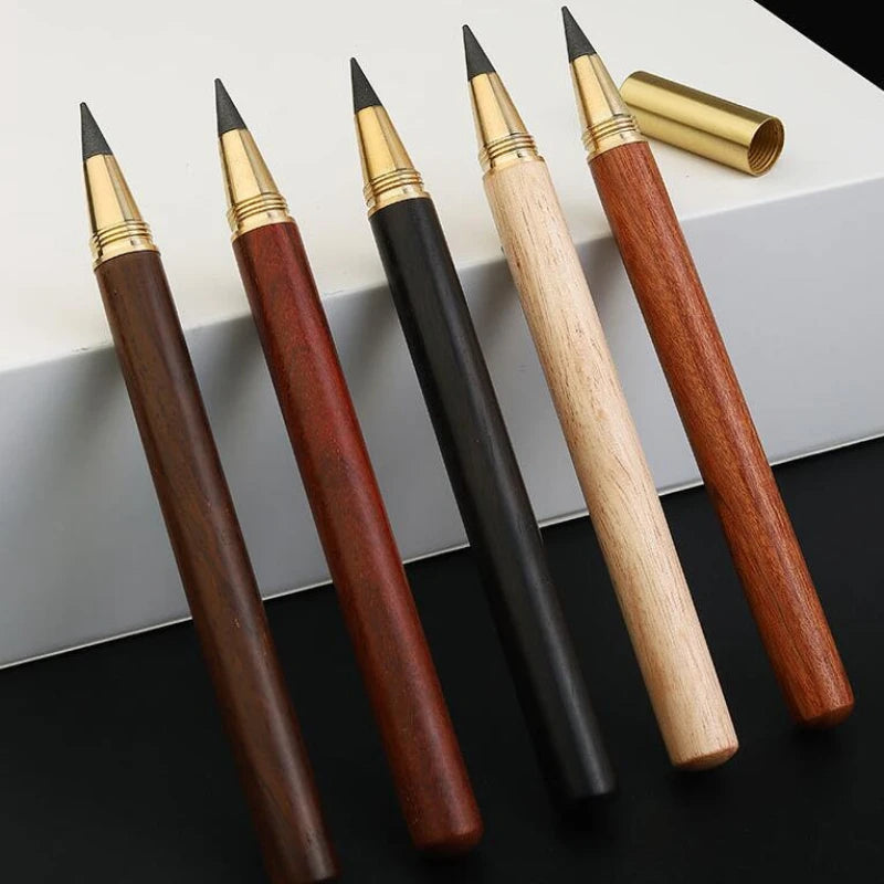Vintage Wooden Unlimited Writing Pencil No Ink Stationery Students Drawing Art Sketch Painting Drawing Tools