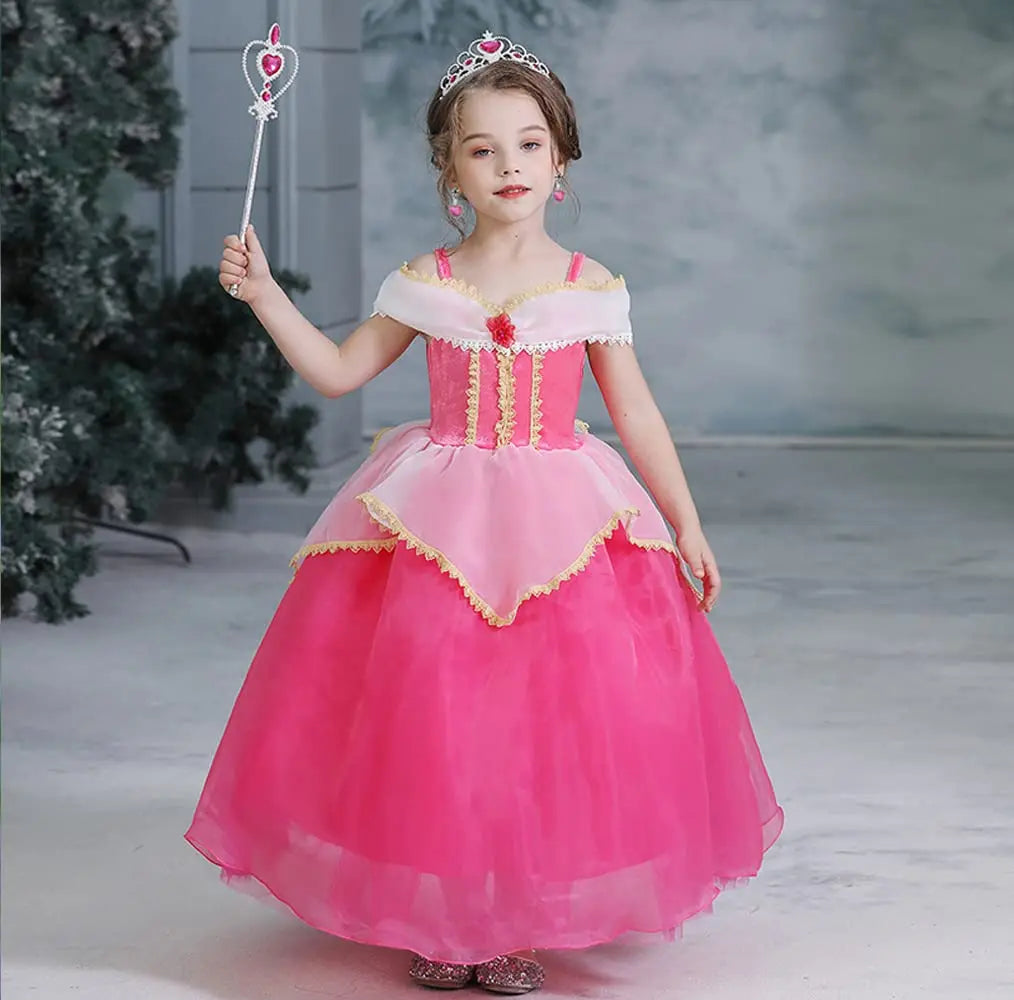 Girl Birthday Decorations Pink Princess Dress Up Costume