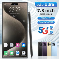 S25 Ultra Mobile Phones 7.3 HD Screen SmartPhone Original 22GB+2TB 4G 5G Dual Sim Celulares Android Unlocked 8000mAh Cell Phone