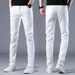 Men's Fashion Brand Elastic Slim Fit Denim Long Pants