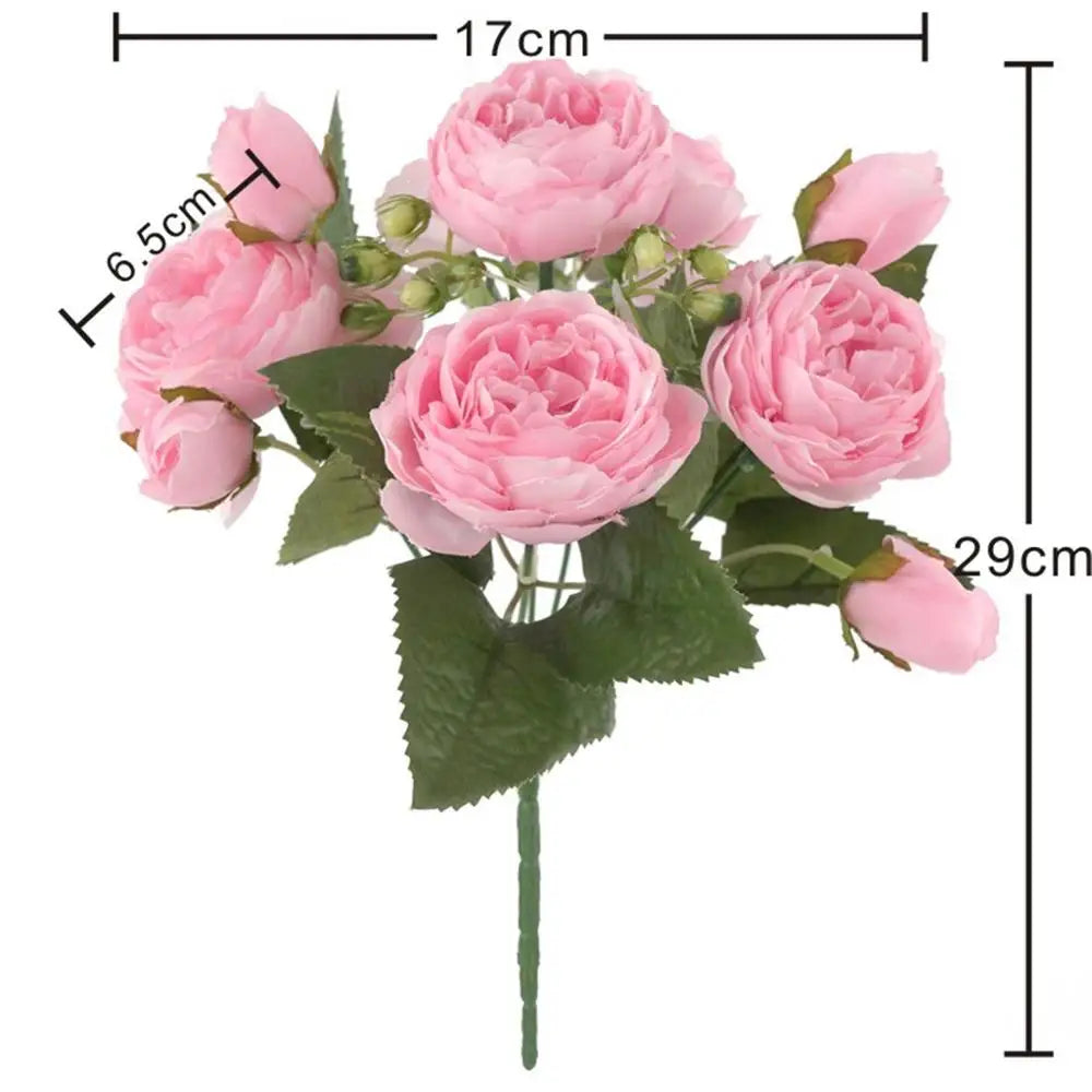 pompons artificial roses flowers