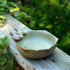 Ceramic Birdbath Bowl Bird Feeder Food Holder Container Bird Feeding Tray