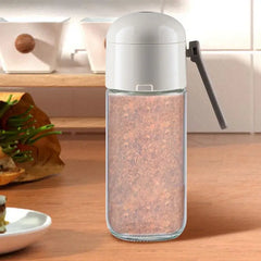 Salt Shaker Glass Seasoning Salt Shaker Jars Portable Press-Type Seasoning Bottle Sugar Shaker