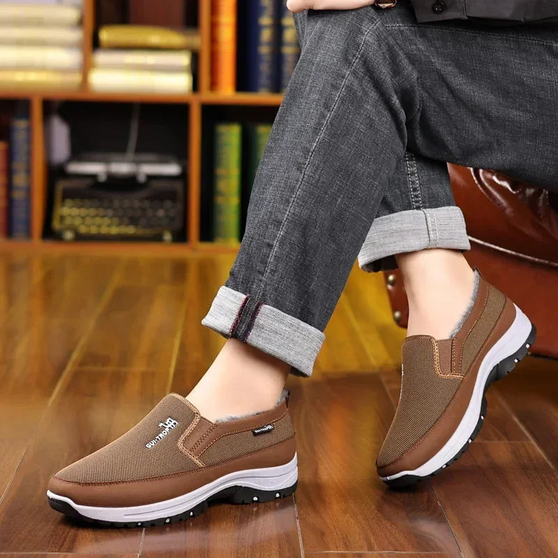 Men's Warm Tennis Shoes Comfortable Flat Casual Shoes