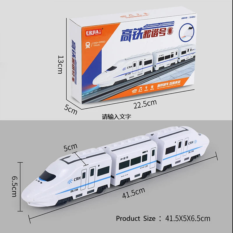 Harmony Railcar Simulation High-speed Railway Train Toys for Boys Electric Sound Light Train