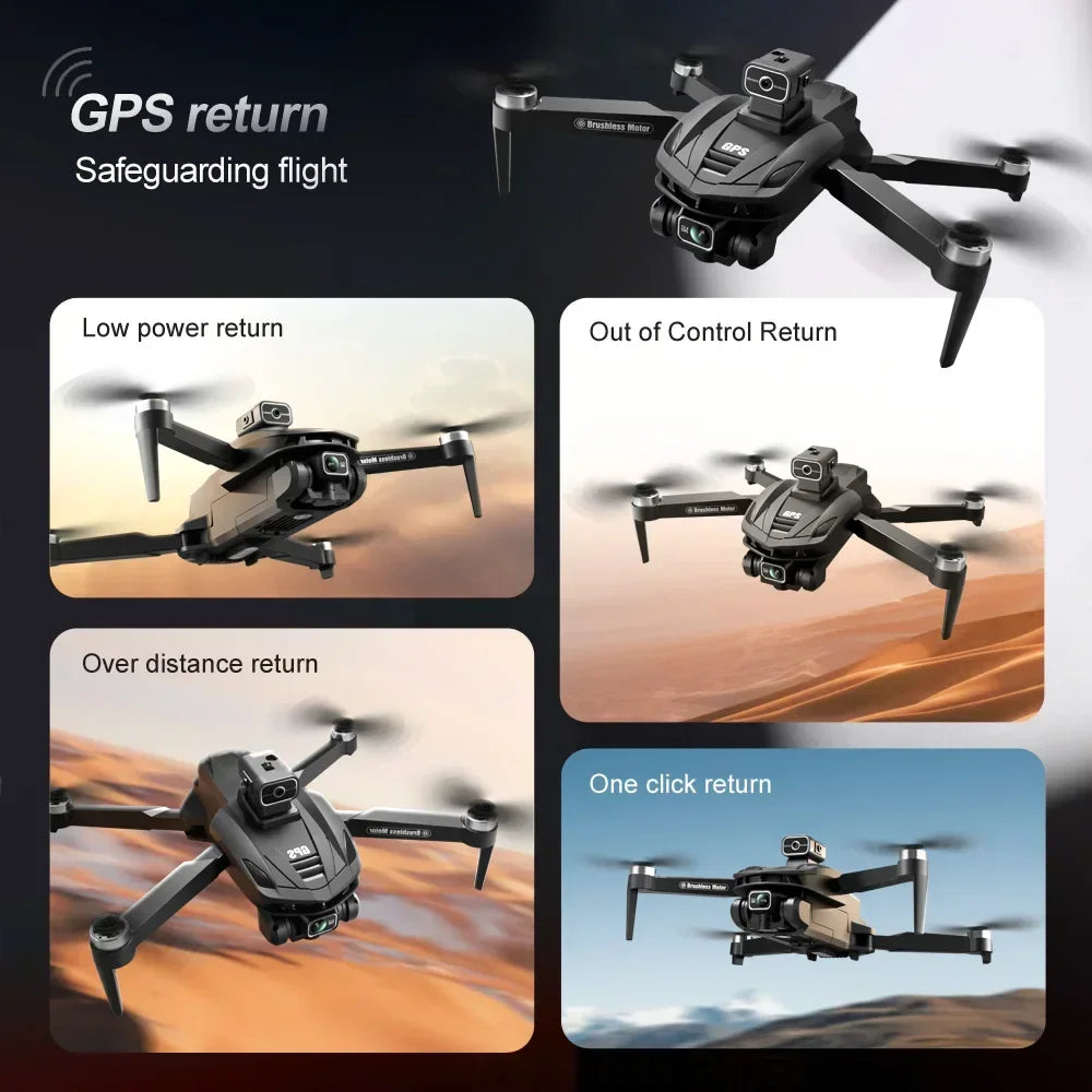 V168 Mini Drone 5G WiFi FPV Professional HD Aerial Photography 8k Dual-Camera Quadcopter for Xiaomi Optical Flow RC