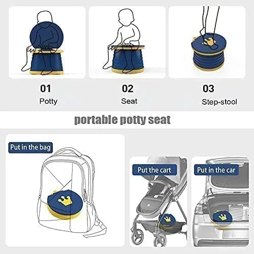 Portable Fold Potty Seat with Storage Bag