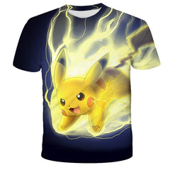 Children T-shirts Kids Tops Pokemon T Shirt Boys Short Sleeve Pikachu Tshirt Girls Clothes Tees Summer Casual Wear Girl T-shirt