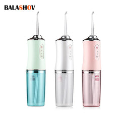 Oral Irrigator USB Rechargeable Water Flosser Cordless Portable Portable Dental Water Jet 220ML Tank Waterproof Teeth Cleaner