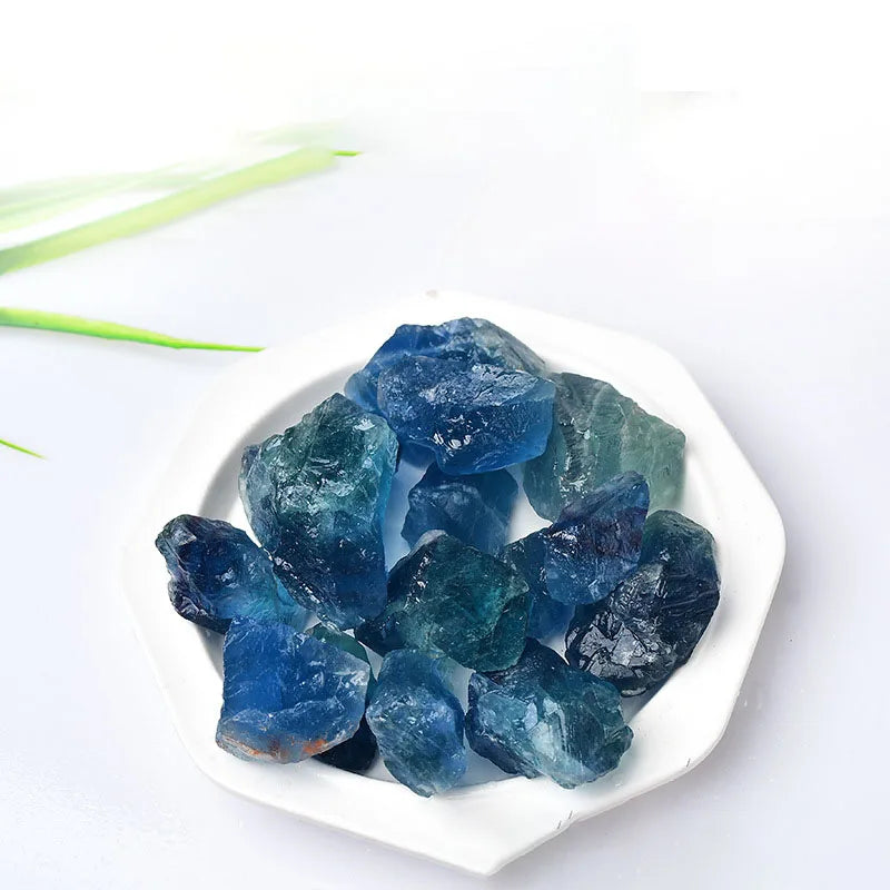 Natural Blue Fluorite Crystal Stone