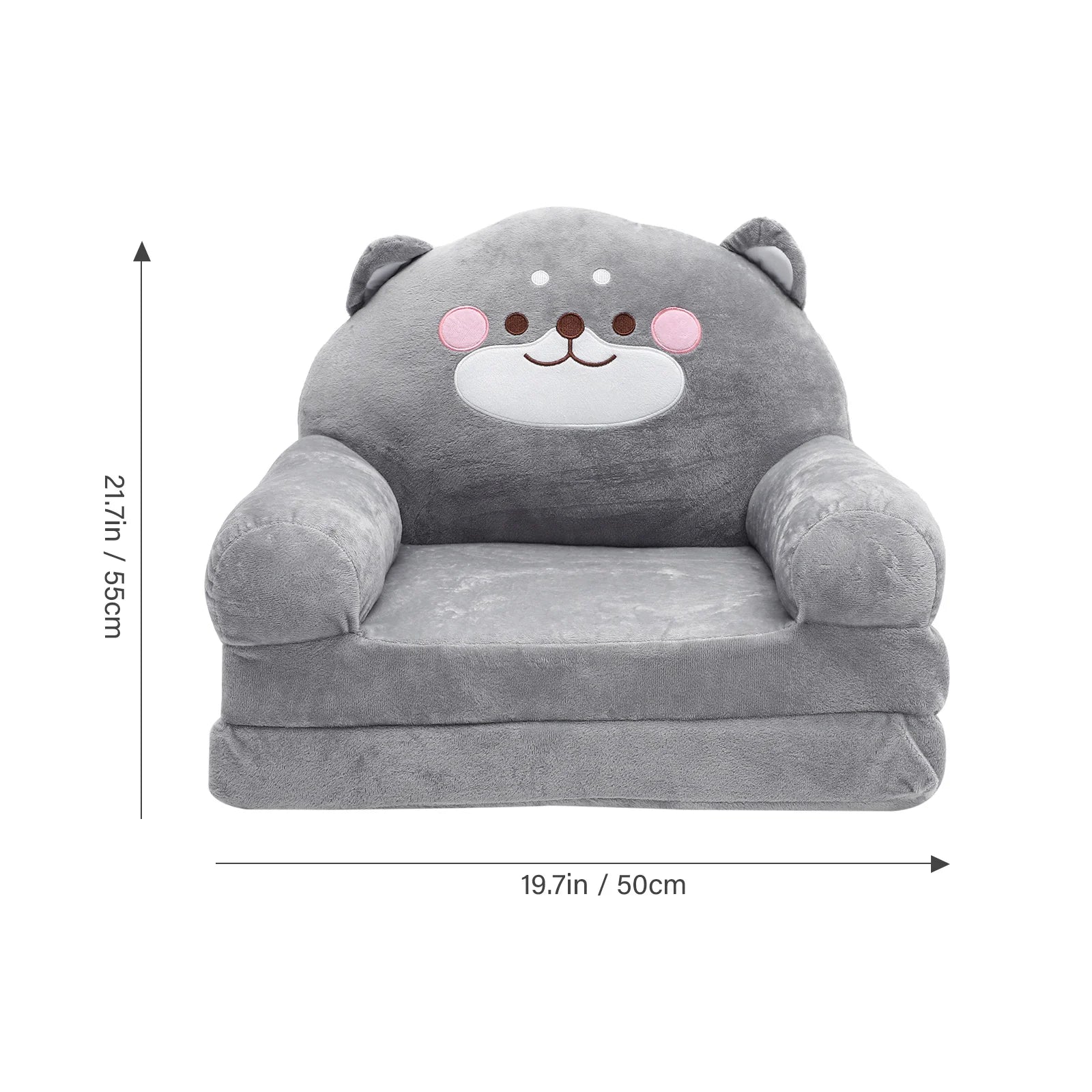 Folding Children's Sofa Plush Armchair for Bed Kids Armchairs Babies Pearlescent