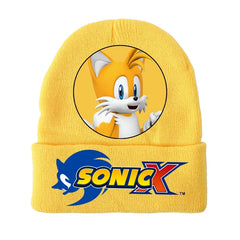 Sonics Knitted Hat Cute Outdoor Cycling Girls Boys Beanies Hats Warmth Crochet Children Cap for Kids Fashion Hip Hop Party Gifts