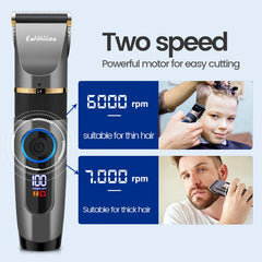 Professional Hair Clipper Rechargeable Electric Trimmer For Men