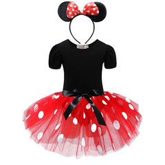 Girls Mickey Minnie Cartoon Mouse Princess Dress Kids Birthday Party Cute Funny Costume