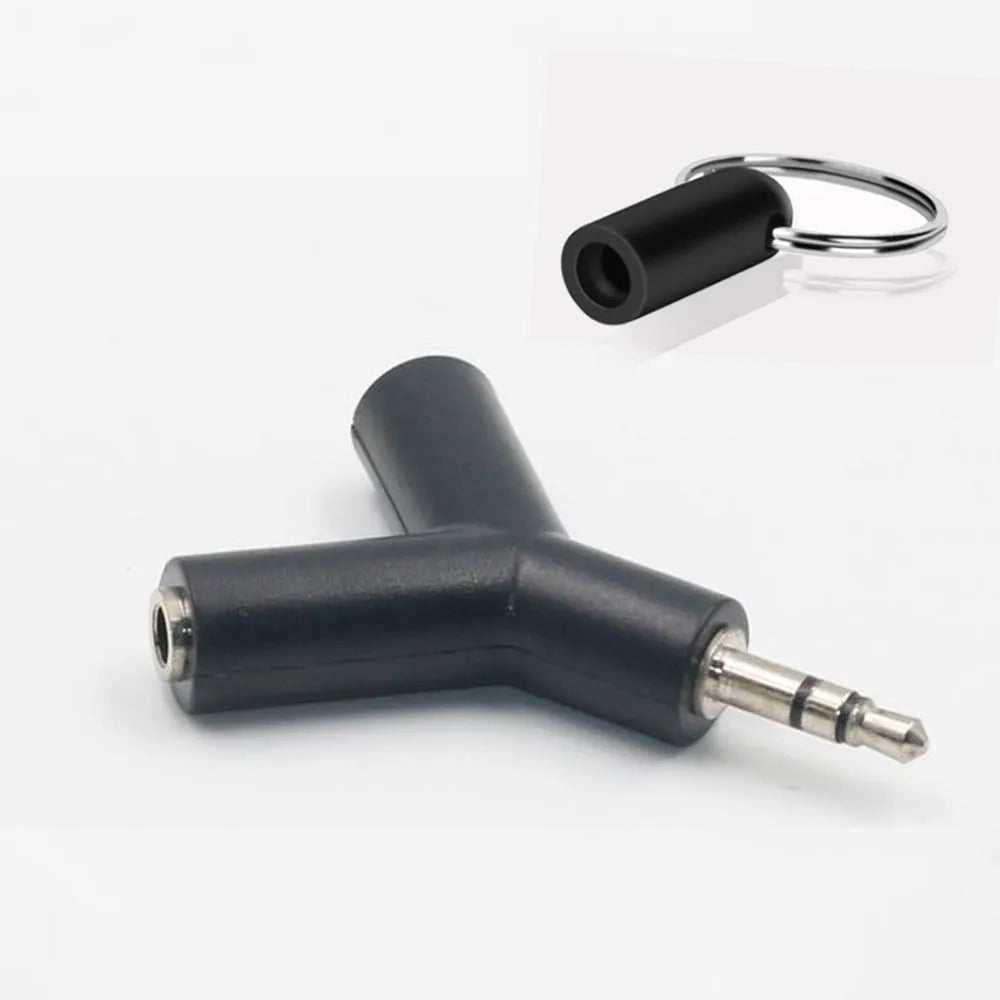 Double Jack Audio Headset Adapter Connector Converter Mobile Phone Accessories