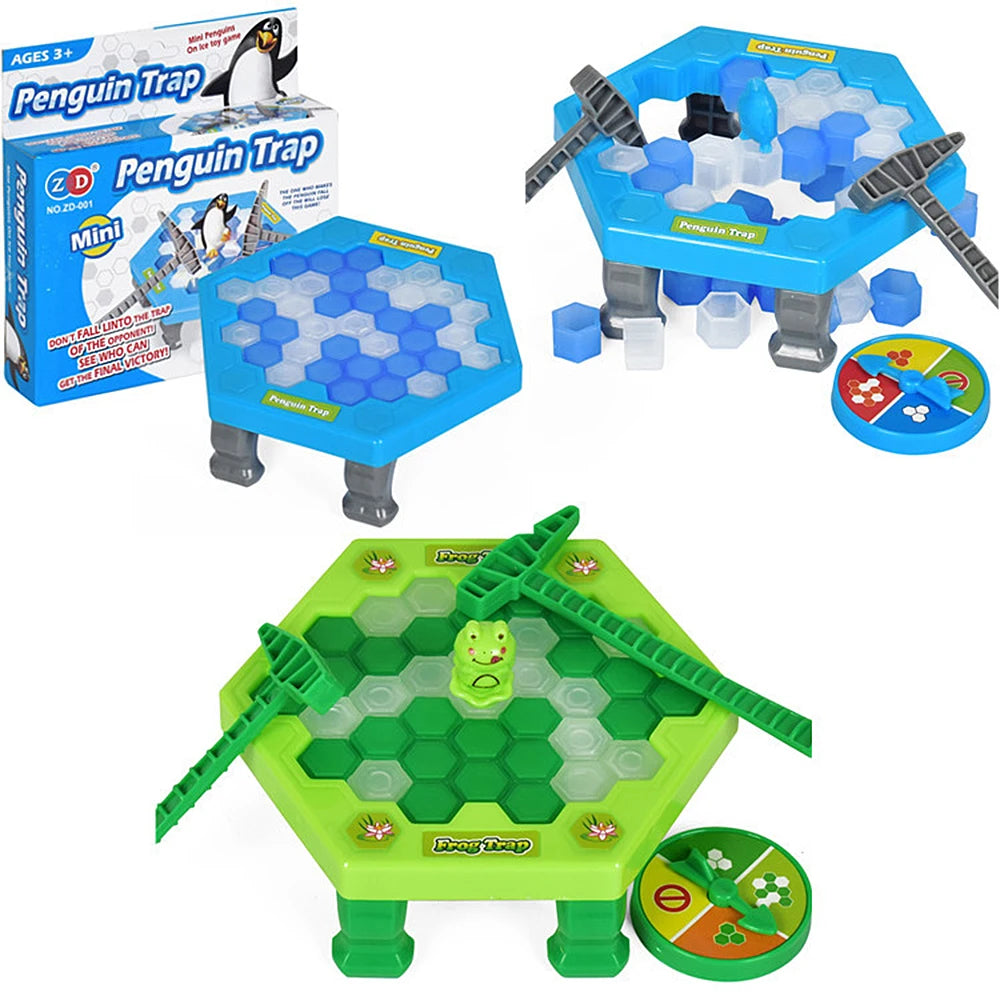 Puzzle Building Blocks Ice Breaking Save The Penguin Trap Board Family Desk Game Toy