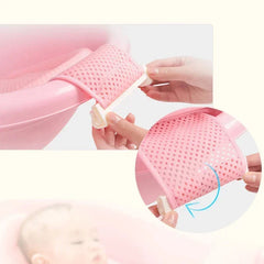 Newborn Adjustable Bathtub Pillow Seat Cushion Cross-shaped Anti-slip Baby Bath Net Mat